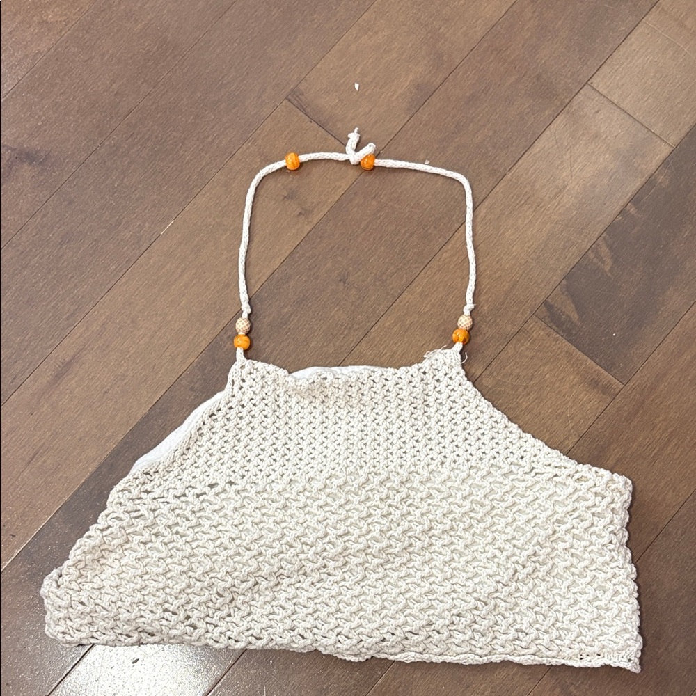 Zara Cream Off-the-Shoulder Sweater
